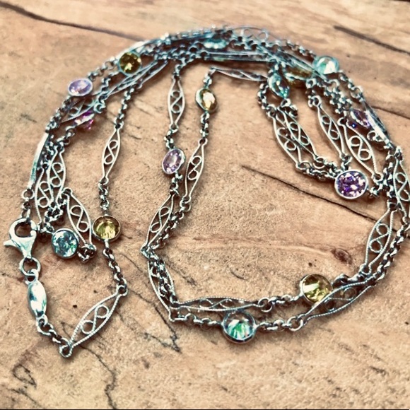 :Epiphany JCM 34” silver station necklace - Picture 2 of 12